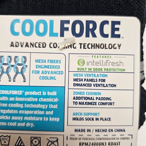 New Cool Force Advance Cooling Technology Socks 3 Mens No Shows Shoe Size 6 -12 - Picture 10 of 16